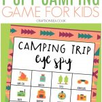 Free I Spy Camping Game For Kids   Crafts On Sea   Free Printable Camping Games