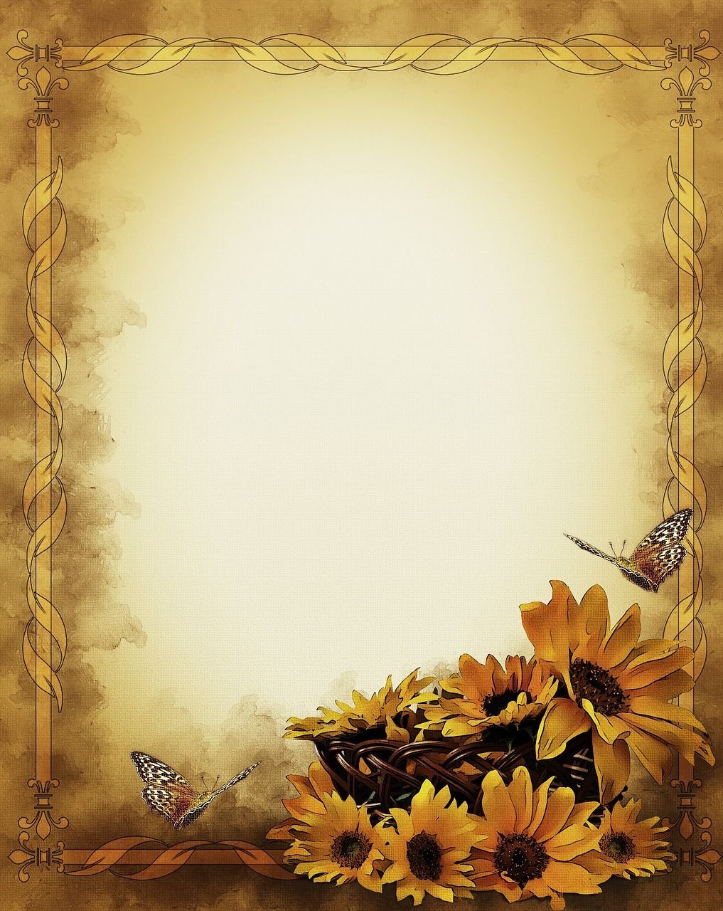Free Image On Pixabay - Sunflowers, Still Life, Frame | Bridal - Free Printable Sunflower Stationery