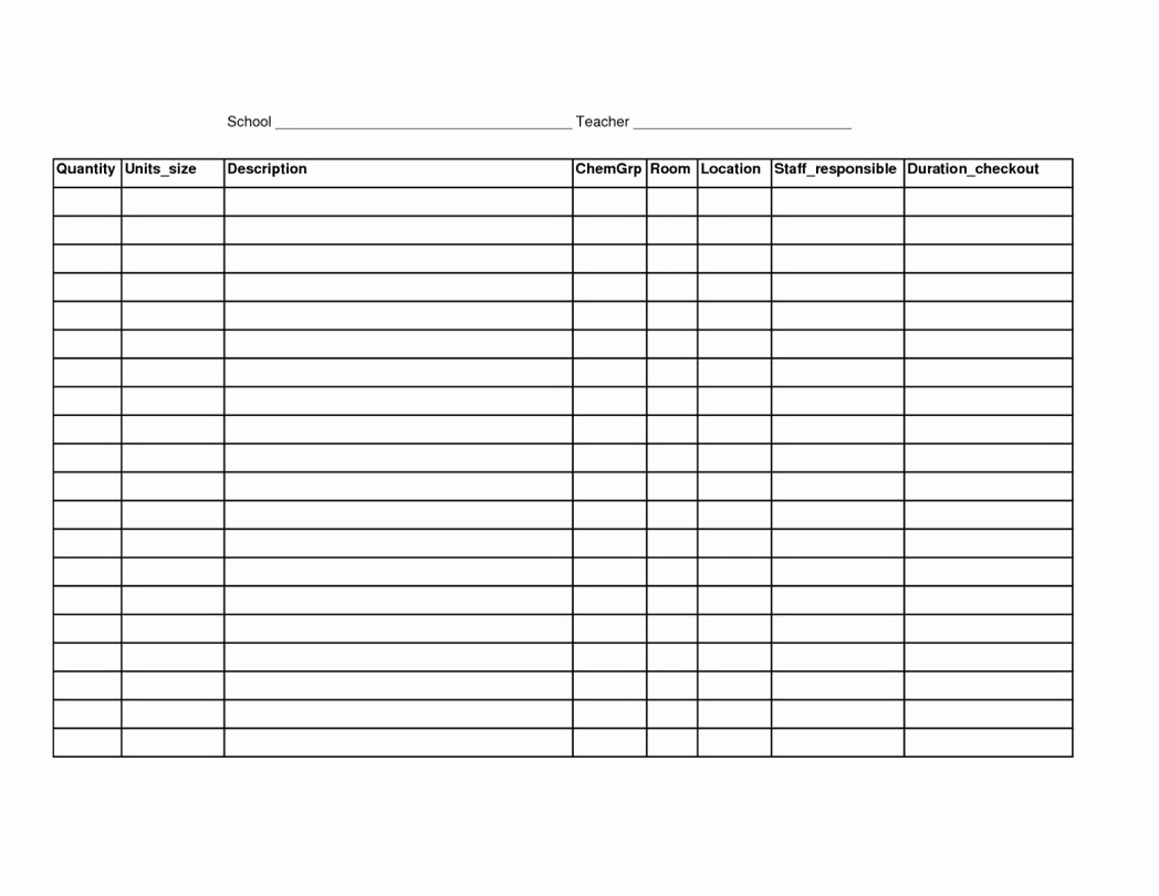 Free Inventory Spreadsheet – Ptcharacterprofiles.website - Free Printable Inventory Sheets