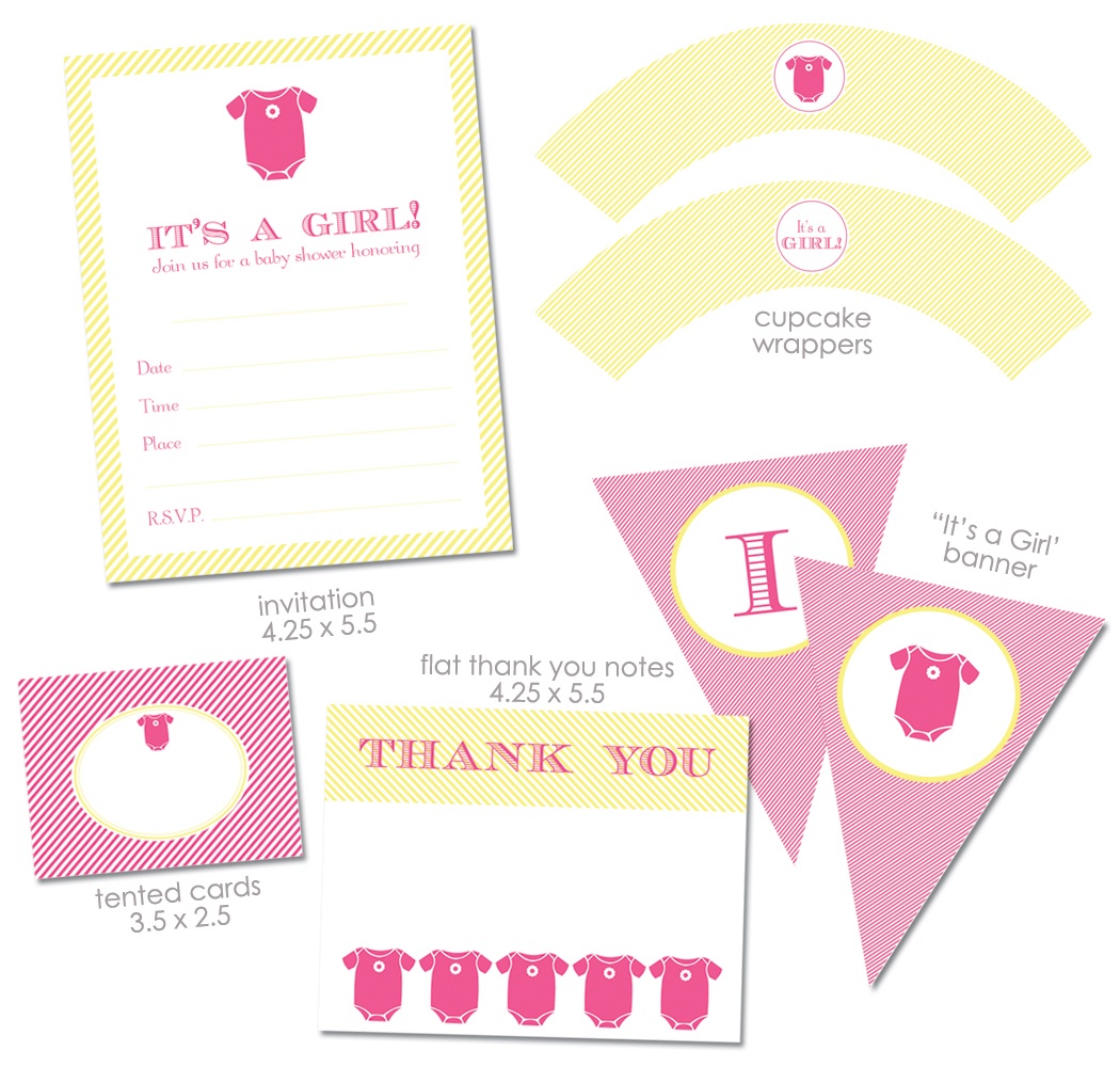 Free &amp;quot;it&amp;#039;s A Girl&amp;quot; Baby Shower Printables From Green Apple Paperie - Baby Girl Banner Free Printable