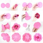 Free Large Paper Rose Template: Diy Camellia Rose Tutorial   Free Printable Paper Flower Templates