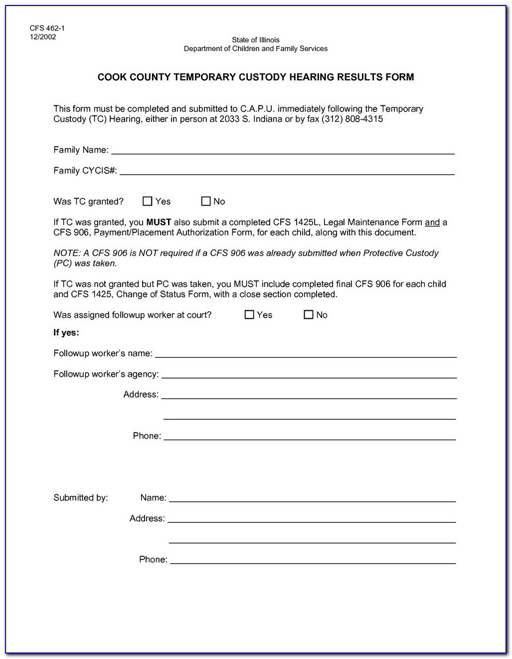 indiana printable minor temporary guardianship papers