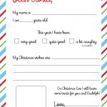 Free Letter To Santa Template Print | The Craft Blog   Letter To Santa Template Free Printable