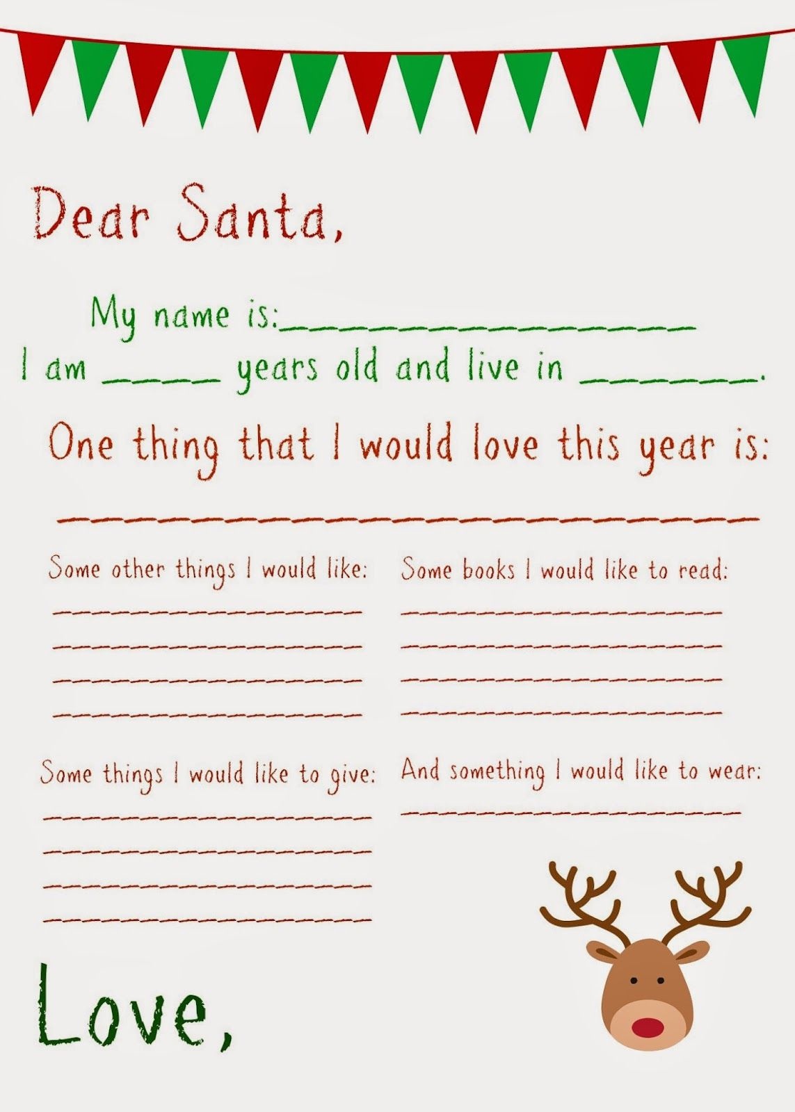 Free Letter To Santa Template Printable Examples | Letter Cover - Letter To Santa Template Free Printable