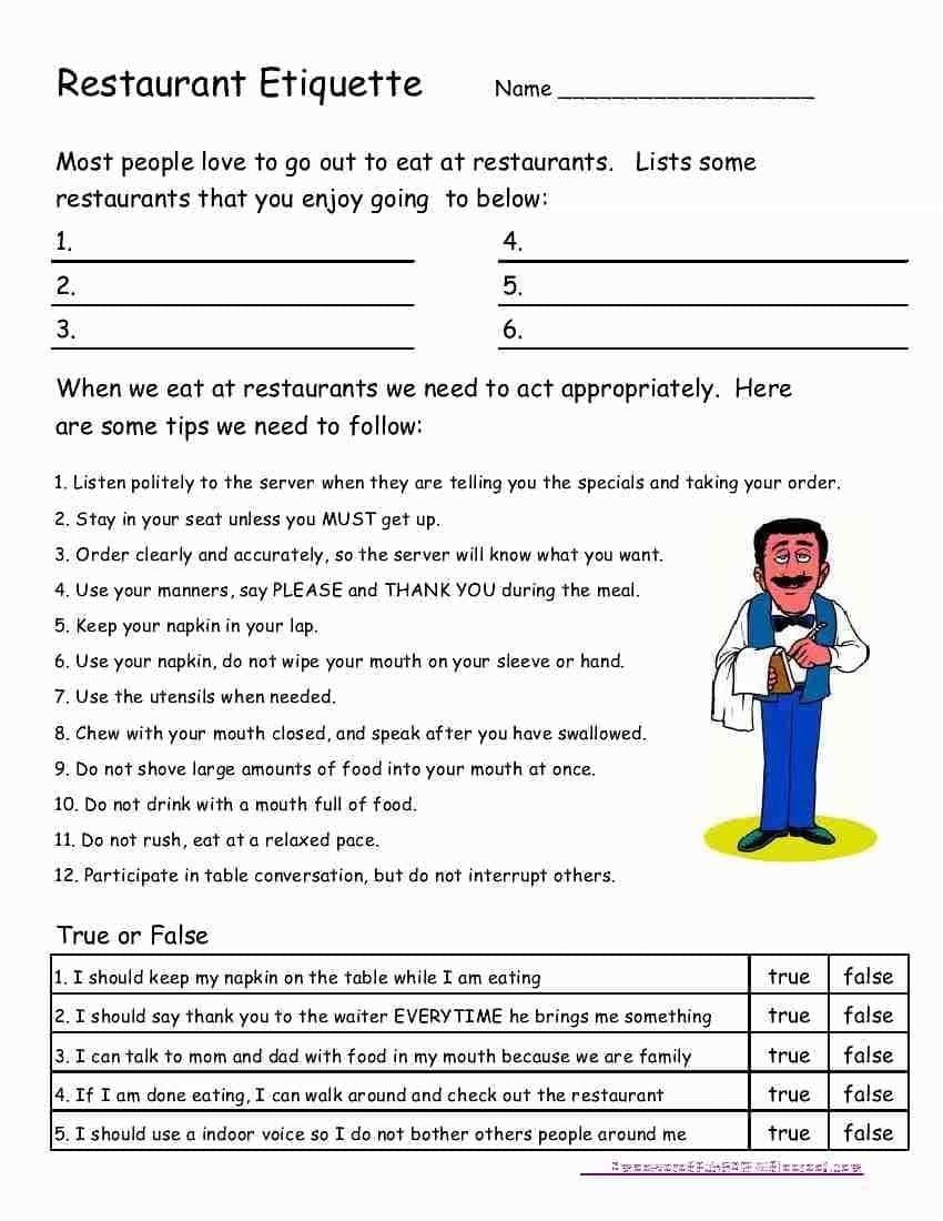 Free Printable Life Skills Worksheets Free Printable