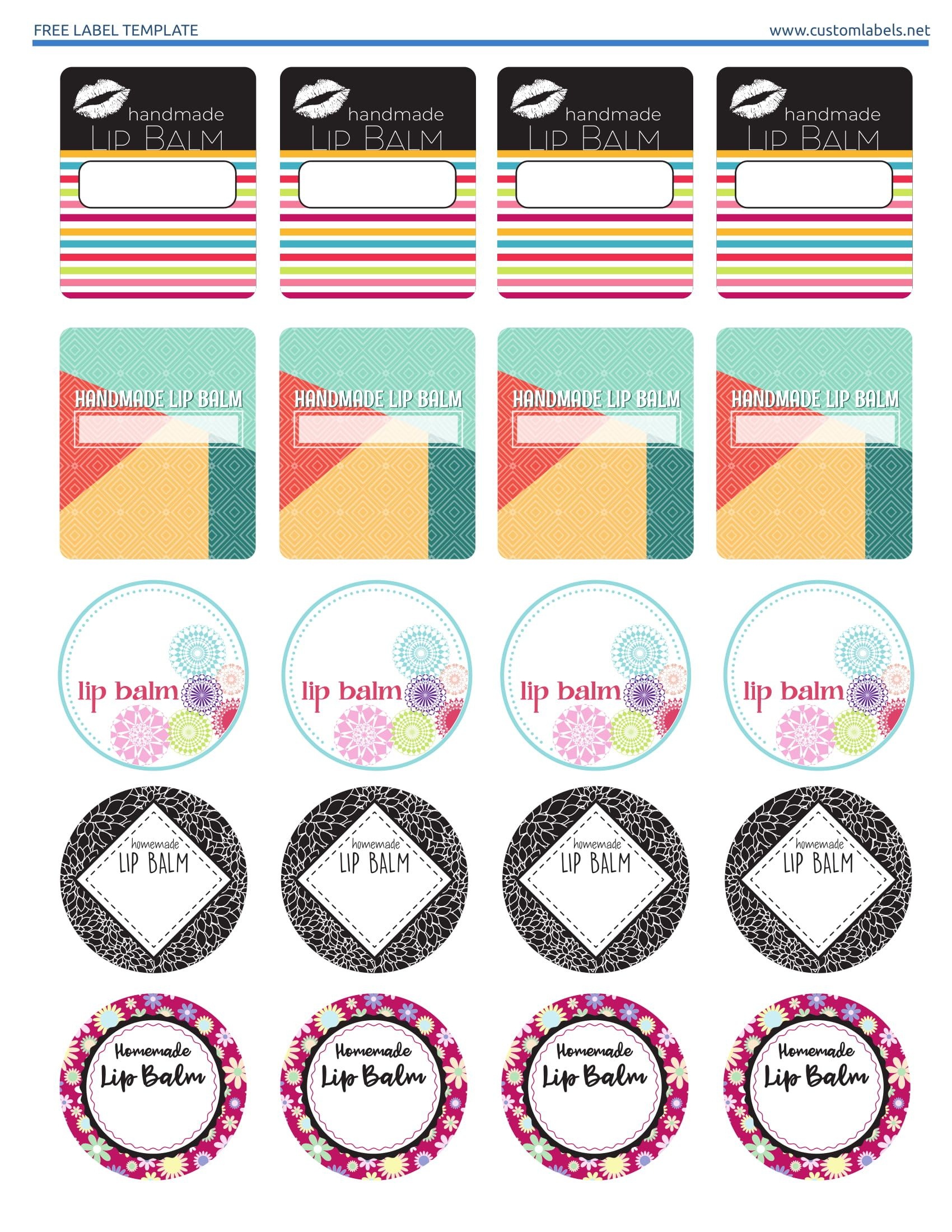 Free Lip Balm Label Printables. Editable Template Available On The - Free Editable Printable Labels