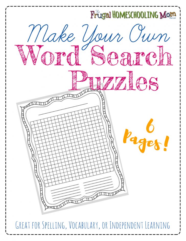 Free Printable Make Your Own Word Search