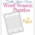 Free "make Your Own" Printable Wordsearch Puzzles – The Frugal   Make Your Own Search Word Puzzle Free Printable