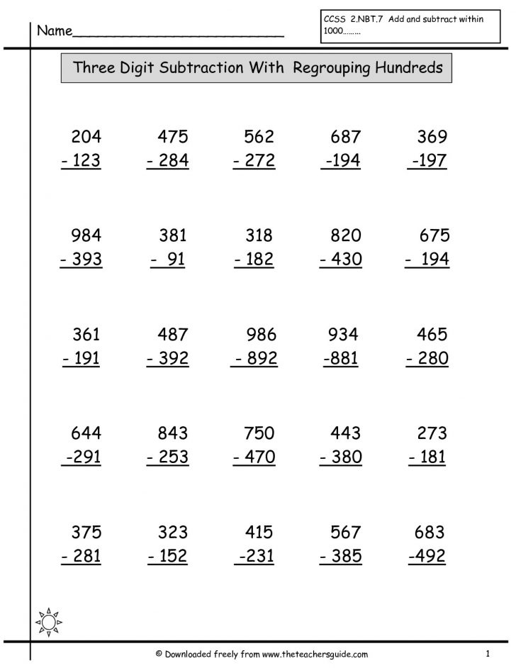 Free Math Printouts From The Teacher's Guide - Free Printable Addition ...