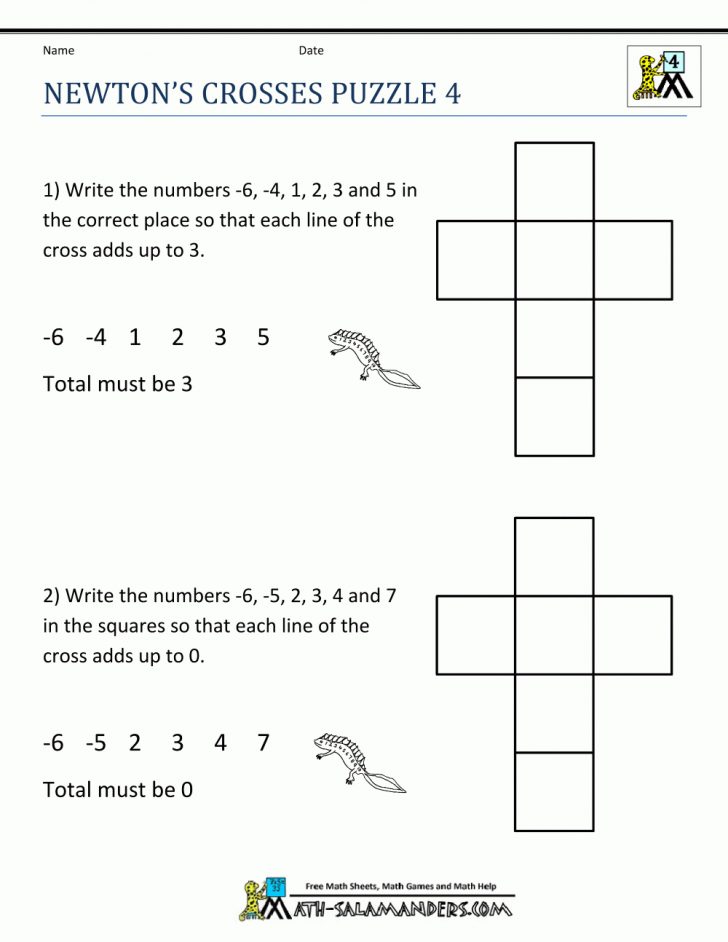 Free Printable Fun Math Worksheets For 4Th Grade