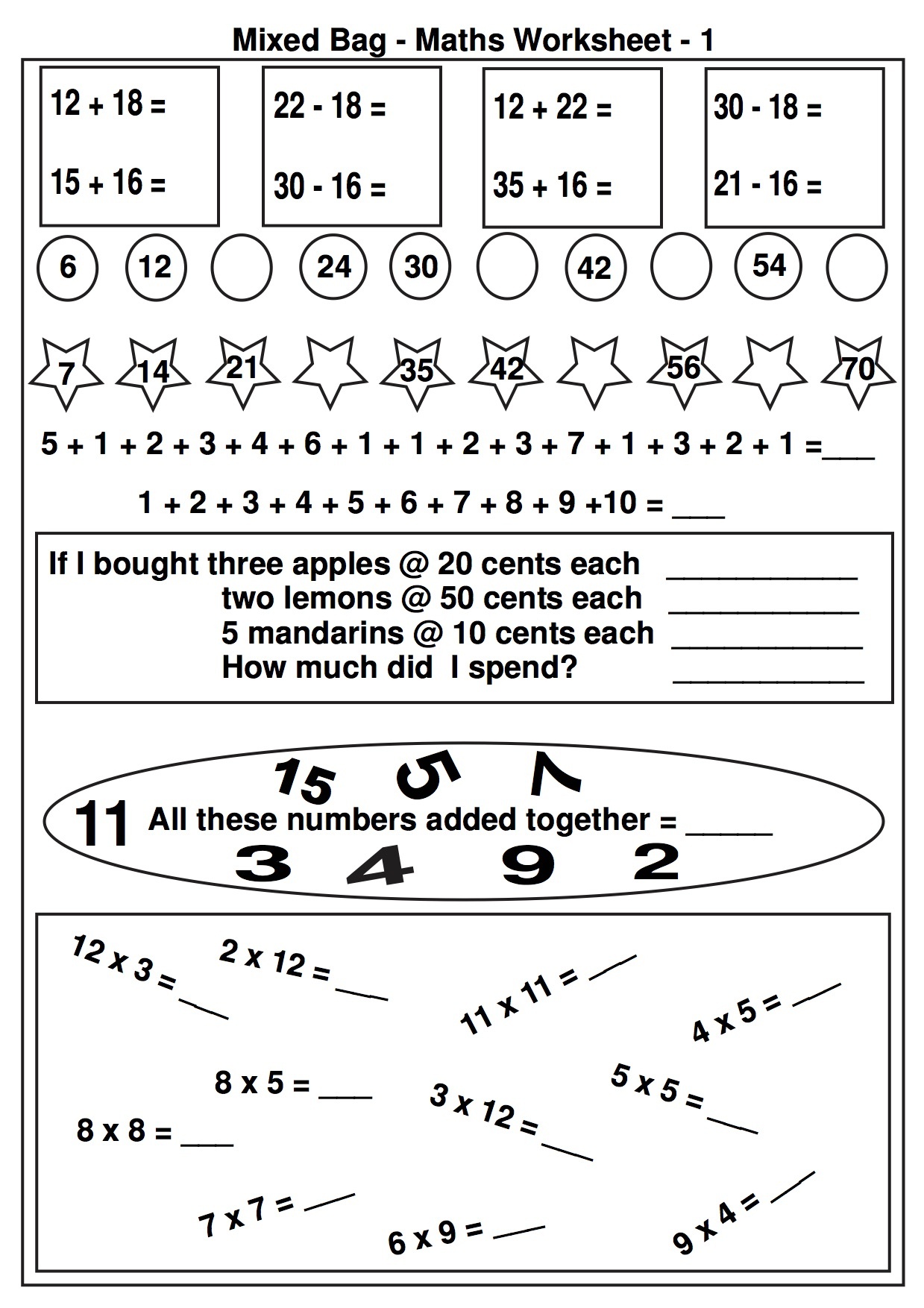 maths-worksheets-gatehouse-books