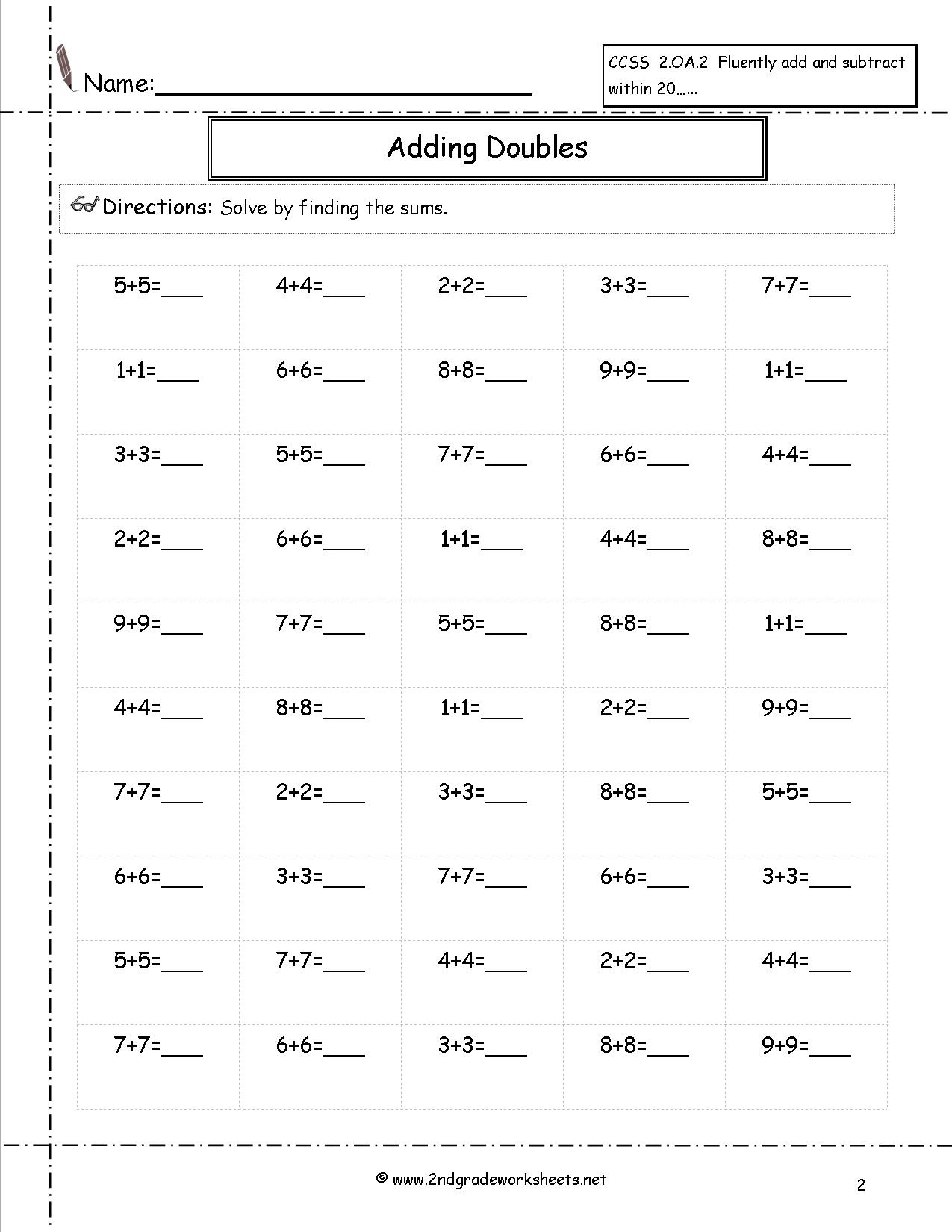 Free Printable Word Problems 2Nd Grade Free Printable