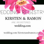 Free Modern Printable Watercolor Wedding Registry Card | Freebies   Free Printable Registry Cards