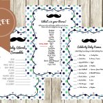 Free Mustache Baby Shower Games   Baby Shower Ideas   Themes   Games   Free Printable Baby Shower Games What's In Your Purse