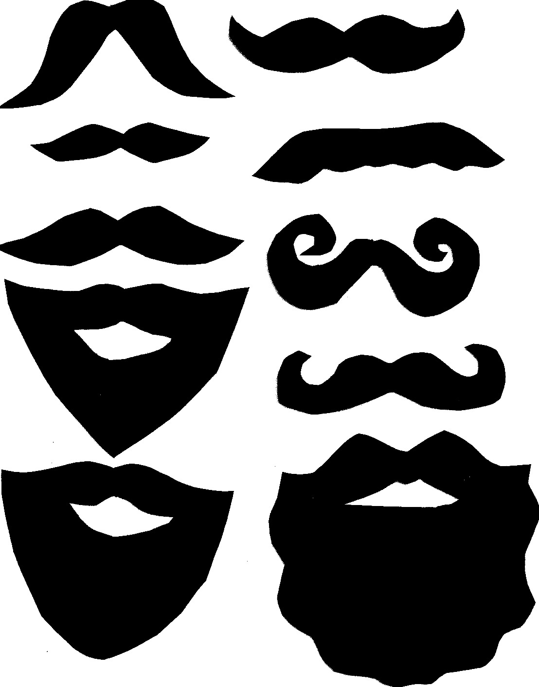 Printable Mustache Templates | Mustaches For Kids - Free Printable