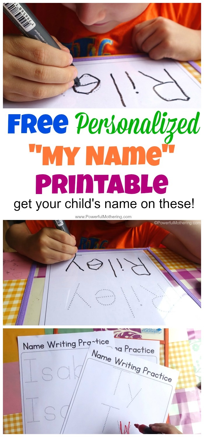 Free Name Tracing Worksheet Printable + Font Choices - Free Printable Name Worksheets For Kindergarten