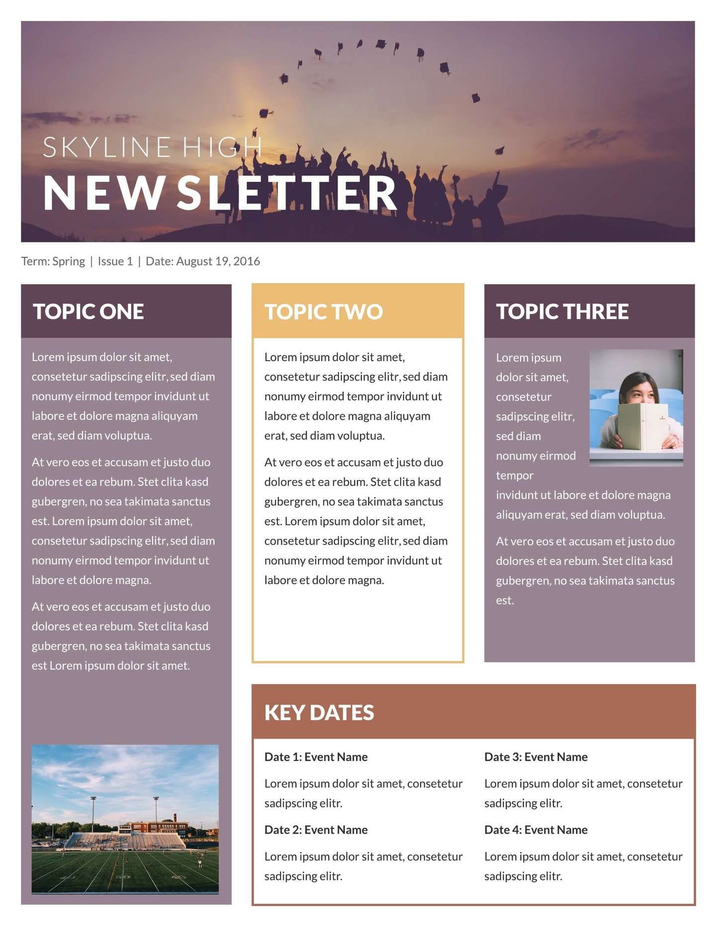 Free Newsletter Templates &amp;amp; Examples | Ela | Newsletter Template - Free Printable Newsletter Templates