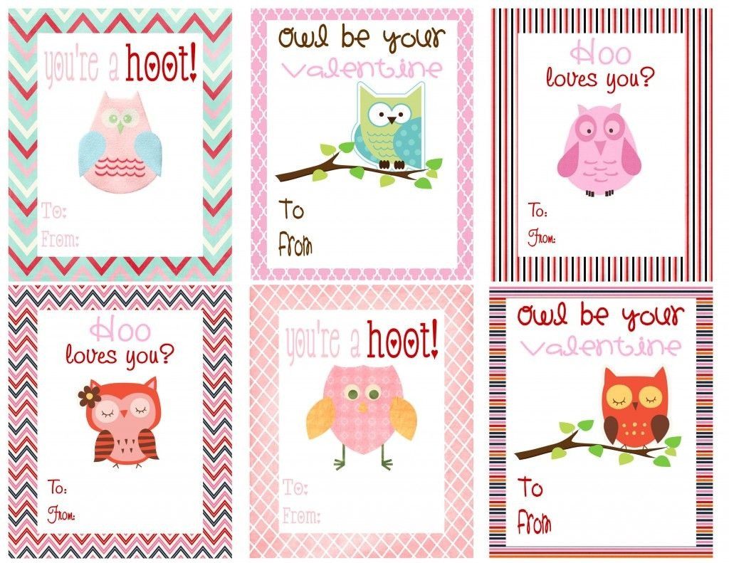 Free Owl Printables | Free Printable Valentine&amp;#039;s Day Cards For Kids - Free Printable Childrens Valentines Day Cards
