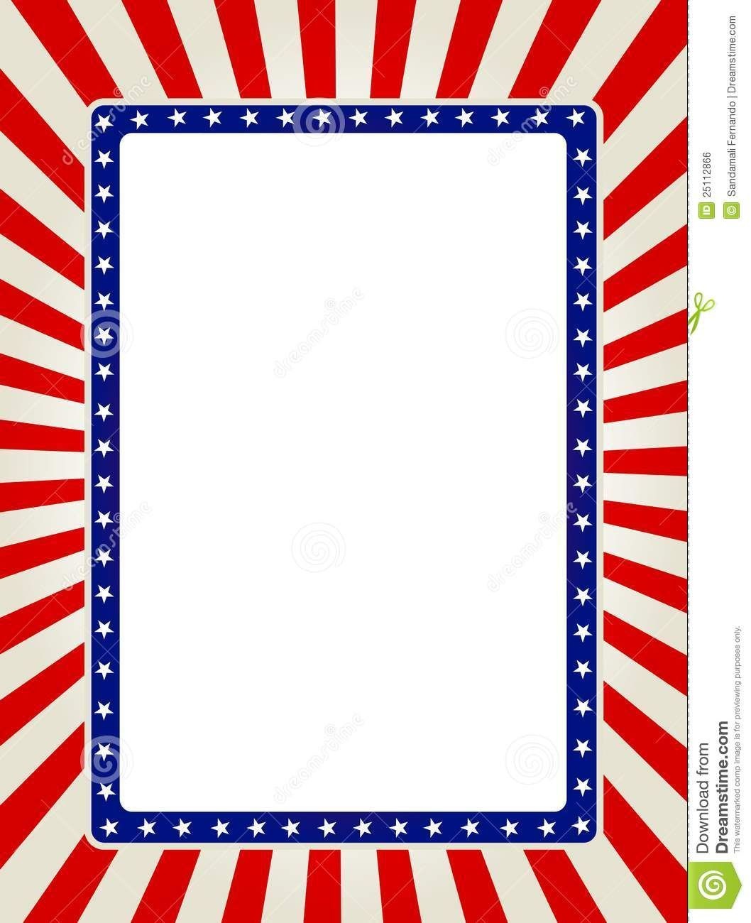 Free Patriotic Page Borders | Patriotic Border | Images | Templates - Free Printable Patriotic Writing Paper