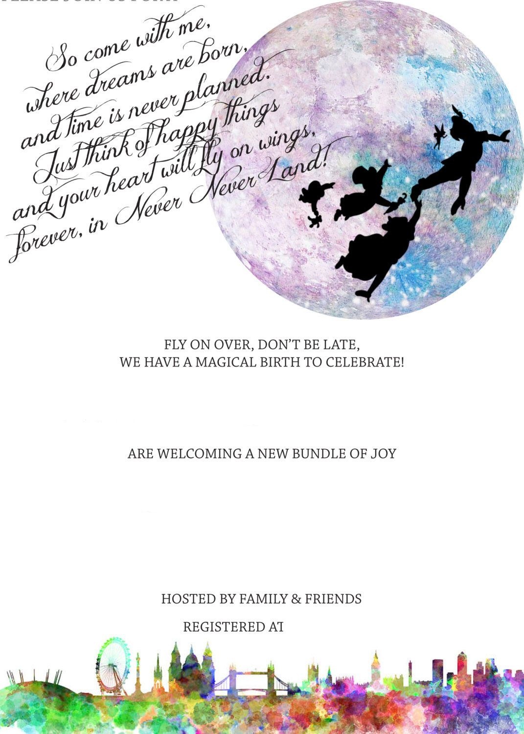 Free Peterpan In Neverland Baby Shower | Free Printable Birthday - Free Printable Tinkerbell Baby Shower Invitations