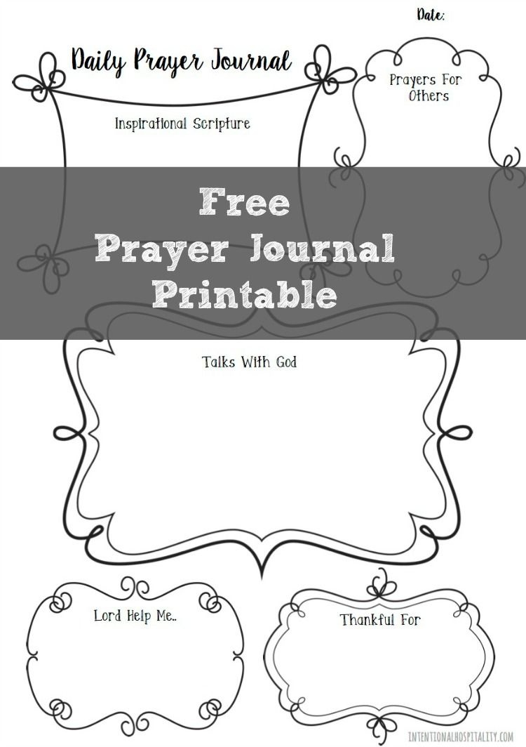 Free Prayer Journal Printable | Planners | Memory Journals | Filofax - Free Printable Prayer Journal