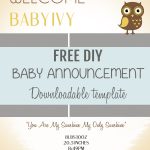 Free Pregnancy Announcement Templates   Tutlin.psstech.co   Free Printable Baby Announcement Templates
