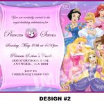 Free Princess Birthday Invitations To Print   Free Printable Princess Invitation Cards