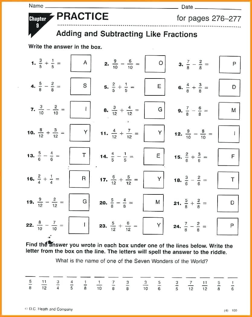 Free Printable 7Th Grade Math Worksheets Free Printable