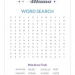 Free Printable: A Music Themed Word Search — Musical Mama   Free Printable Music Word Searches