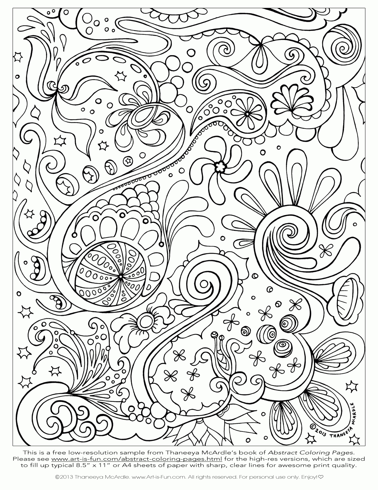 Free Printable Abstract Coloring Pages For Adults | Free Abstract - Free Printable Pictures