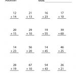 Free Printable Addition Worksheet For Second Grade   Free Printable Second Grade Worksheets