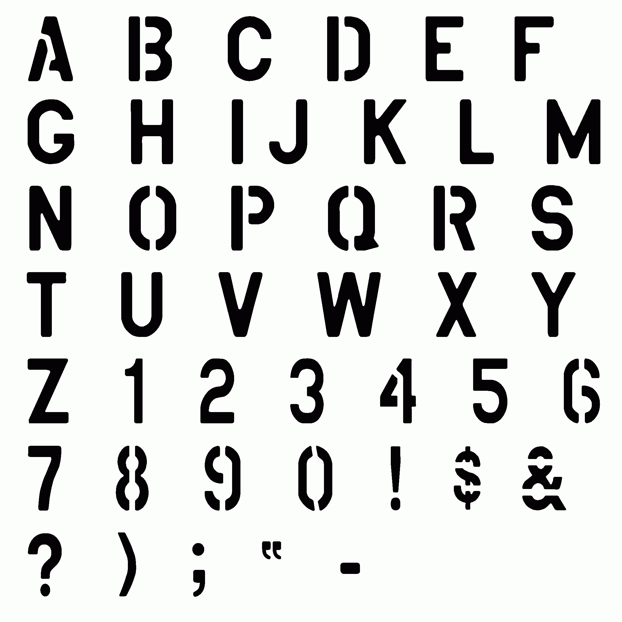 Printable Font Stencils (80  Images In Collection) Page 1 Free