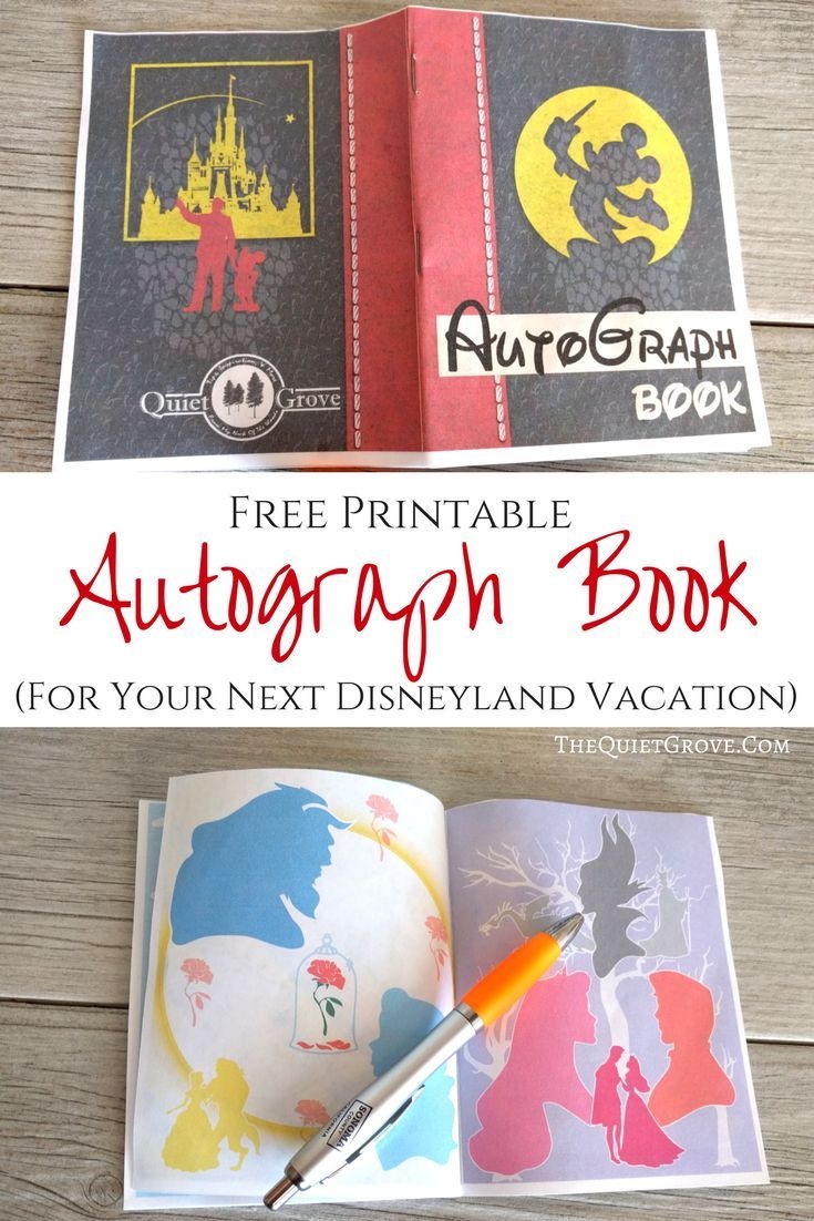 Free Printable Autograph Book For Your Next Disney Vacation | Free - Free Printable Autograph Book For Kids