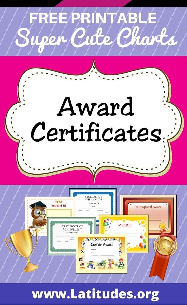 Free Printable Award Certificates For Kids | Homeschool | Award - Free Printable Swimming Certificates For Kids