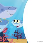 Free Printable Baby Shark Pinkfong Birthday Invitation Template   Shark Invitations Free Printable