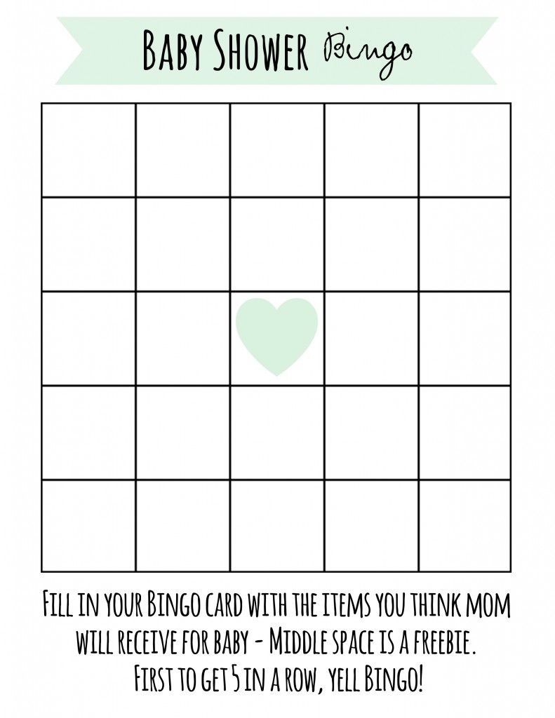 Free Printable Baby Shower Bingo | Babyshower Goed | Baby Shower - Free Printable Baby Registry Cards