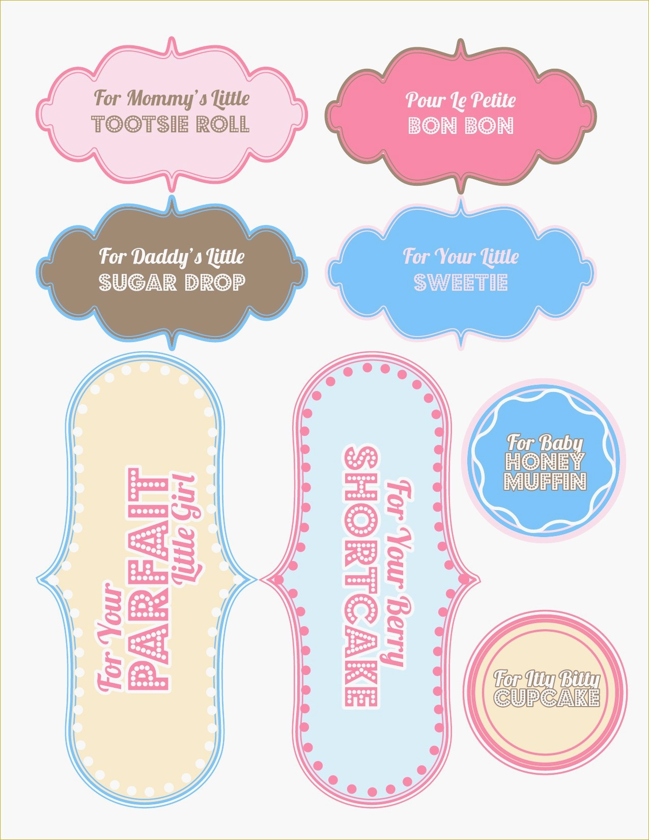 Free Printable Baby Shower Favor Tags Template Brochure Templates - Free Printable Baby Shower Gift Tags