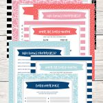 Free Printable Baby Shower Games   5 Games (In 3 Colors!) | Lil' Luna   Free Printable Online Baby Shower Games