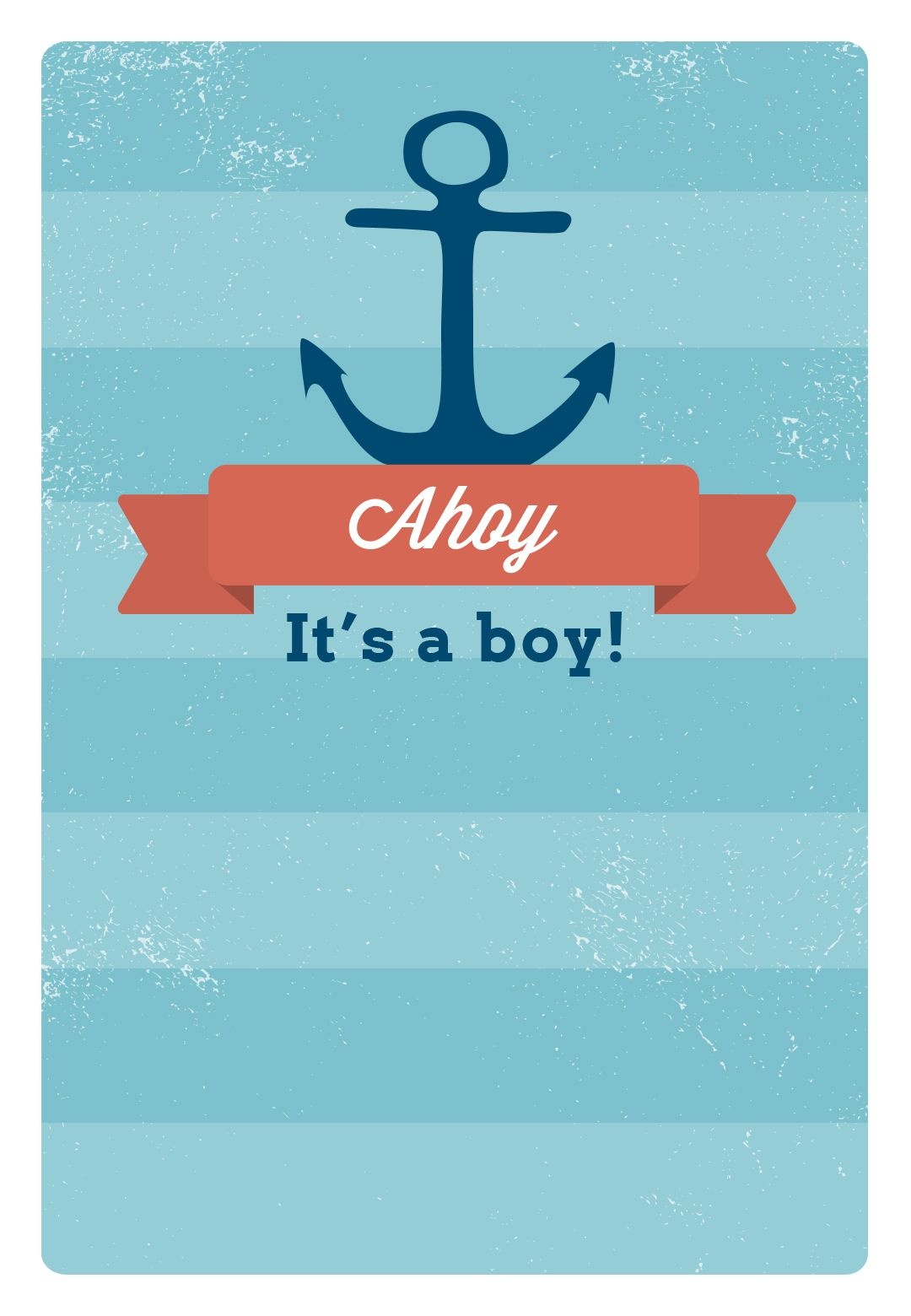 Free Printable Baby Shower Invitation - Ahoy It&amp;#039;s A Boy | Greetings - Free Printable Blank Baby Shower Invitations