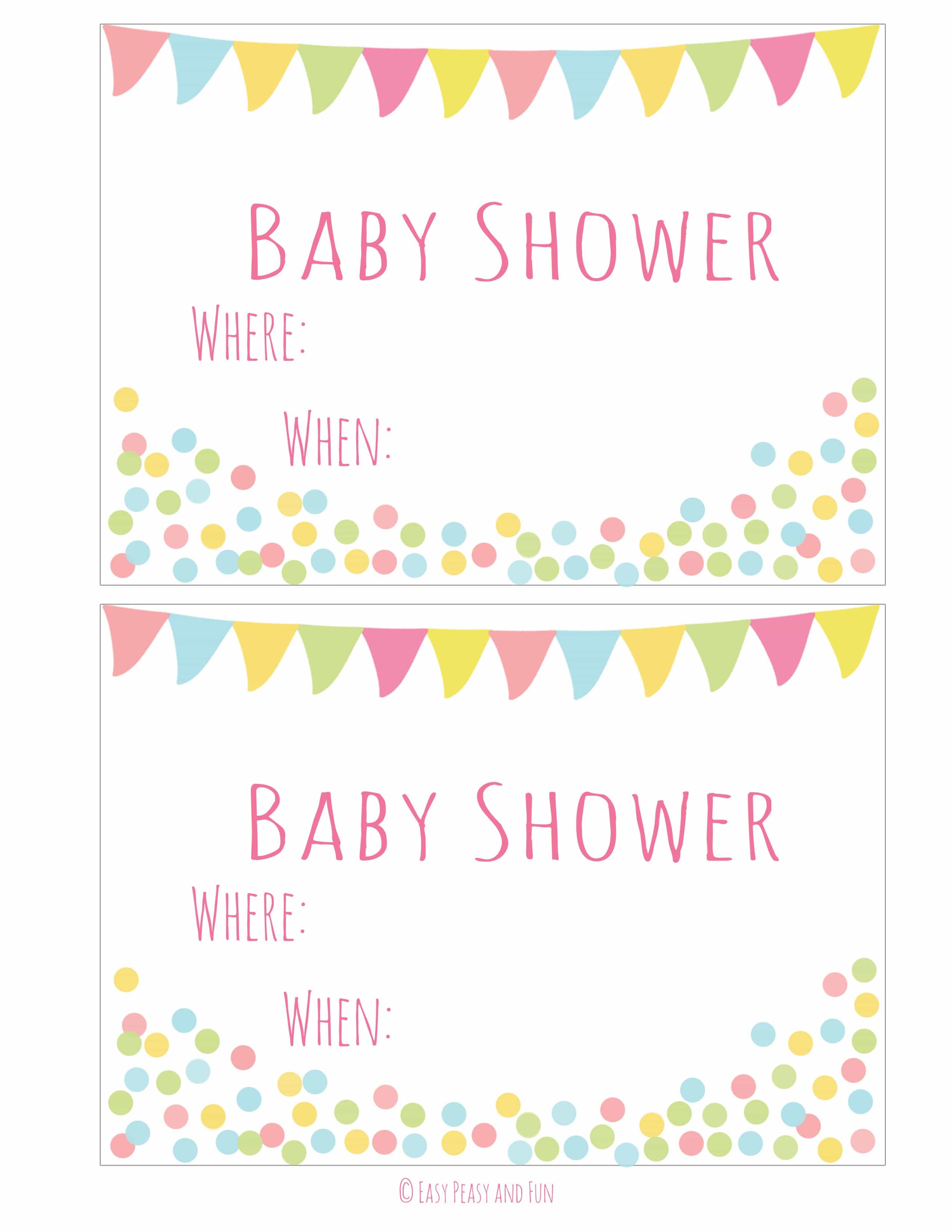 Free Printable Baby Shower Invitation - Easy Peasy And Fun - Free Printable Baby Shower Invitations