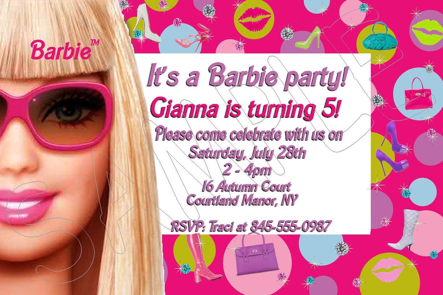 Free Printable Barbie Birthday Invitations | Kids Party Ideas - Free Printable Barbie Birthday Party Invitations