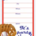 Free Printable Baseball Party Invitation | Party Printables   Free Printable Baseball Stationery