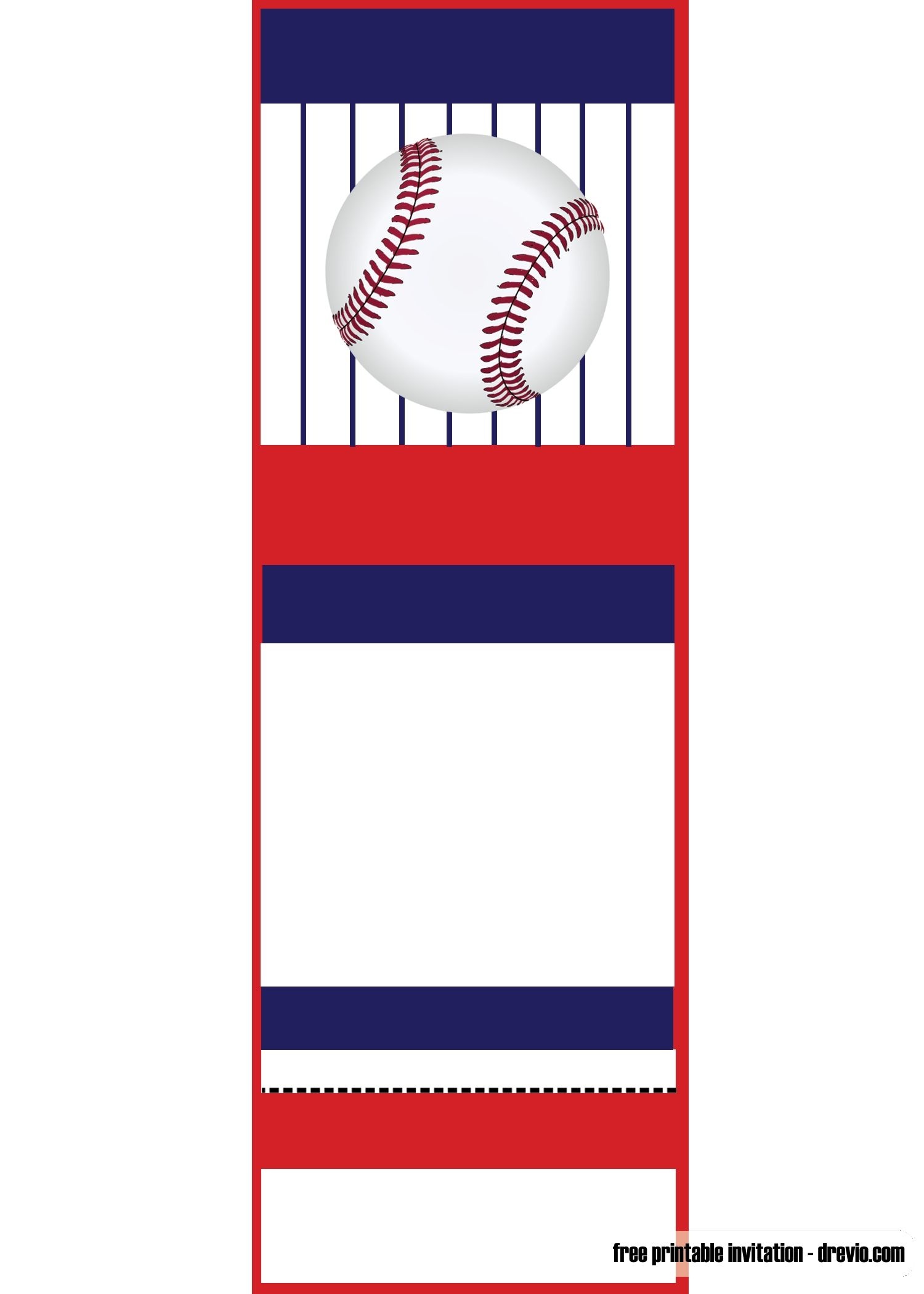Free Printable Baseball Ticket Invitation Template | Free Printable - Free Printable Baseball Stationery