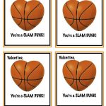 Free Printable Basketball Valentines | Valentines | Homemade   Free Printable Basketball Cards