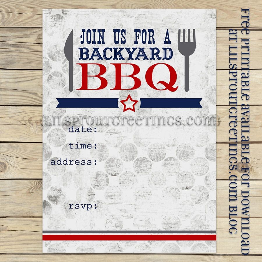 Free Printable Bbq-Cookout Invitation | Free Printables | Bbq Party - Free Printable Cookout Invitations