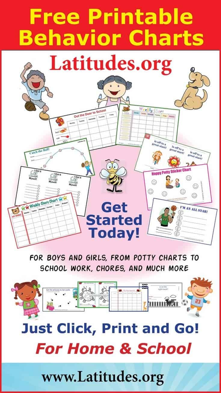 Free Printable Behavior Charts For Home And School | Acn Latitudes - Free Printable Behavior Charts