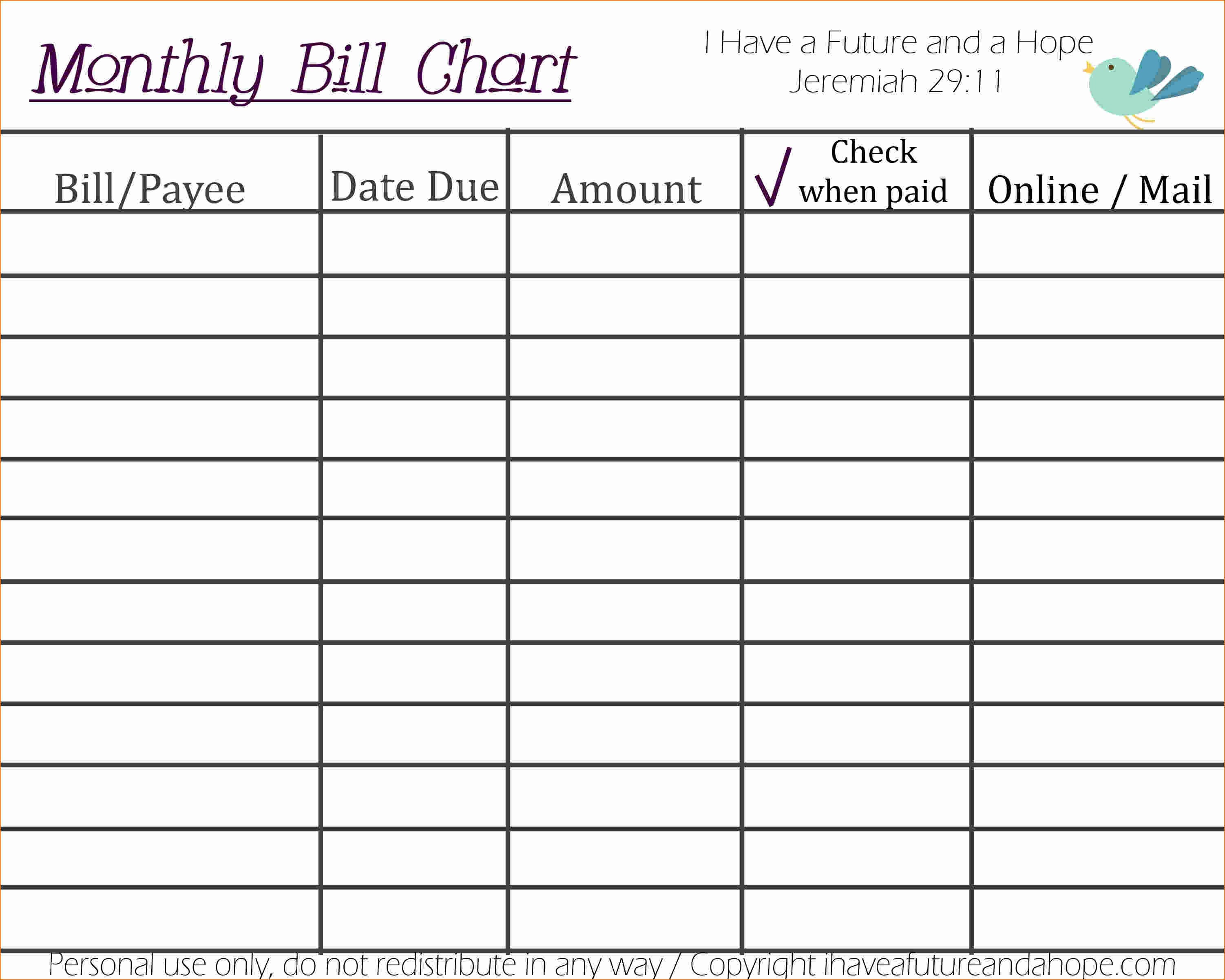 Free Printable Bill Organizer (79+ Images In Collection) Page 1 - Free Printable Bill Organizer