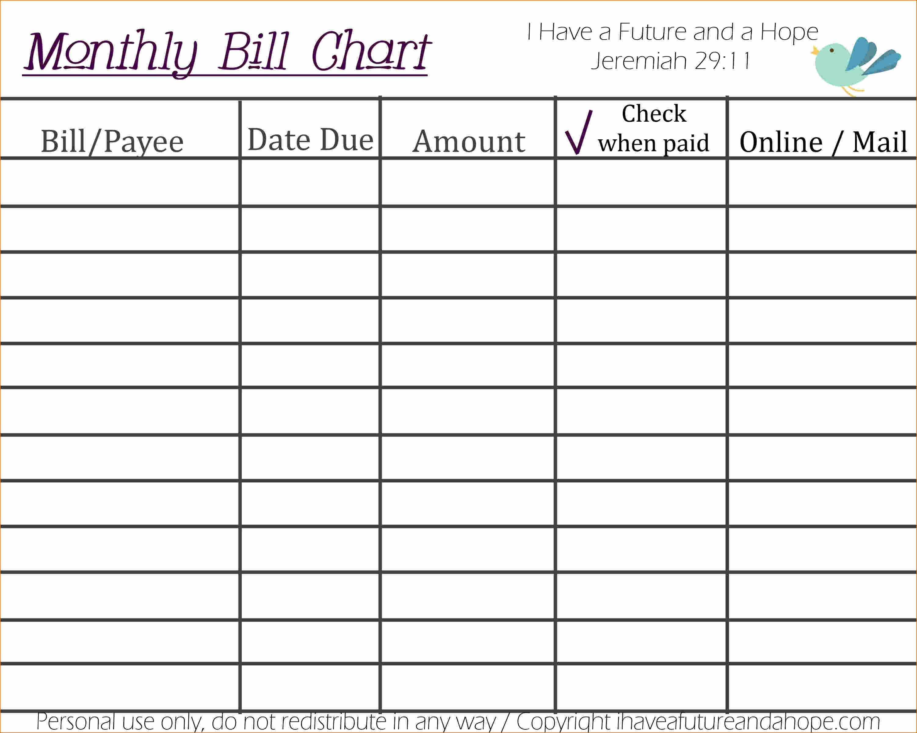 Free Printable Bill Organizer (79+ Images In Collection) Page 1 Free