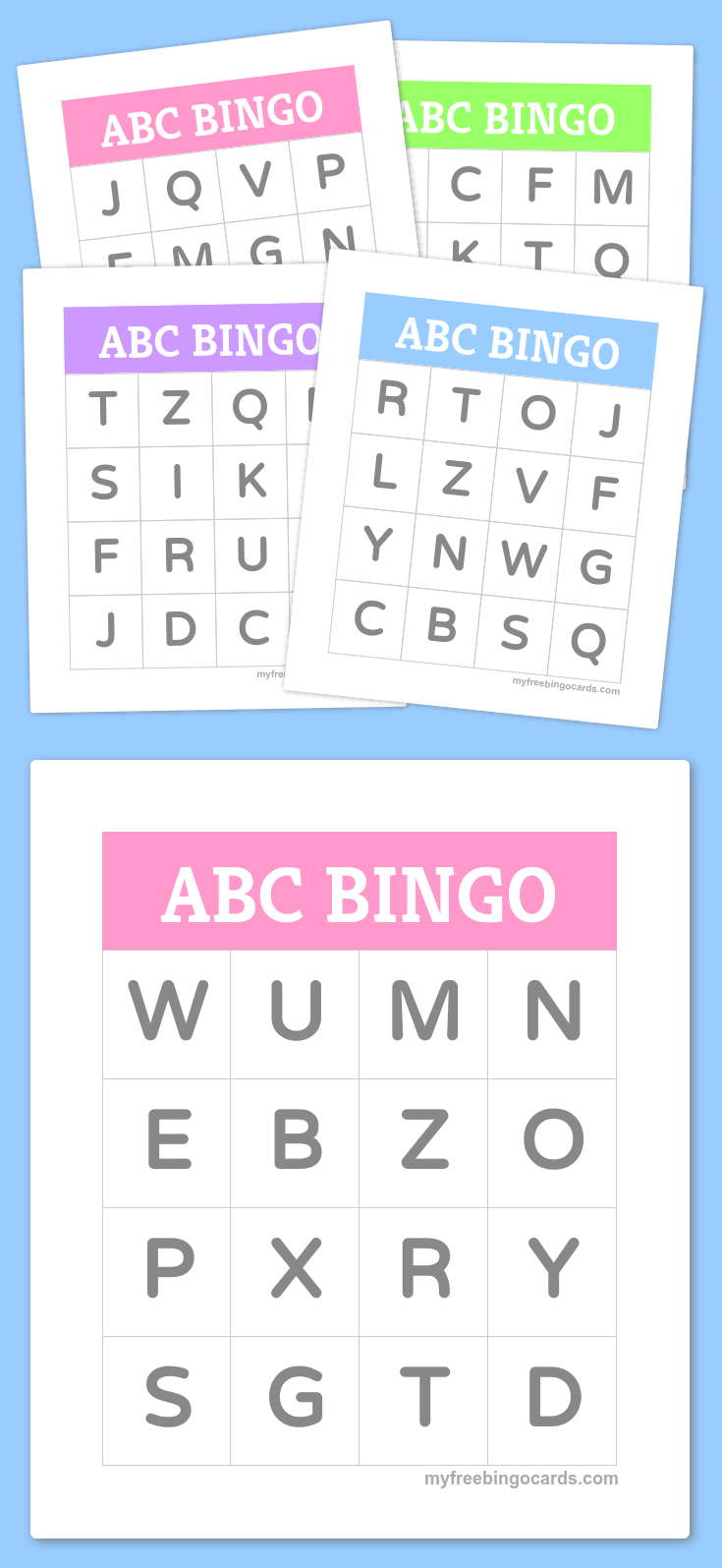 Sassy Sanctuary Abc's Bingo Free Printable! Free Printable Alphabet