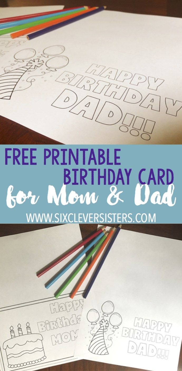 Free Printable Birthday Cards To Color | Dad Card | Free Printable - Free Printable Birthday Cards For Dad